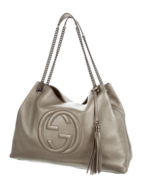 gucci soho large chain tote|gucci soho shoulder bag white.